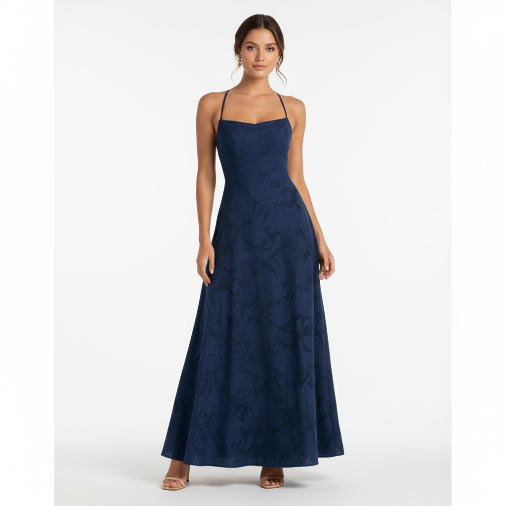Sophia | Women's Maxi Dress With Spaghetti Straps And Draped Bodice | Elegant