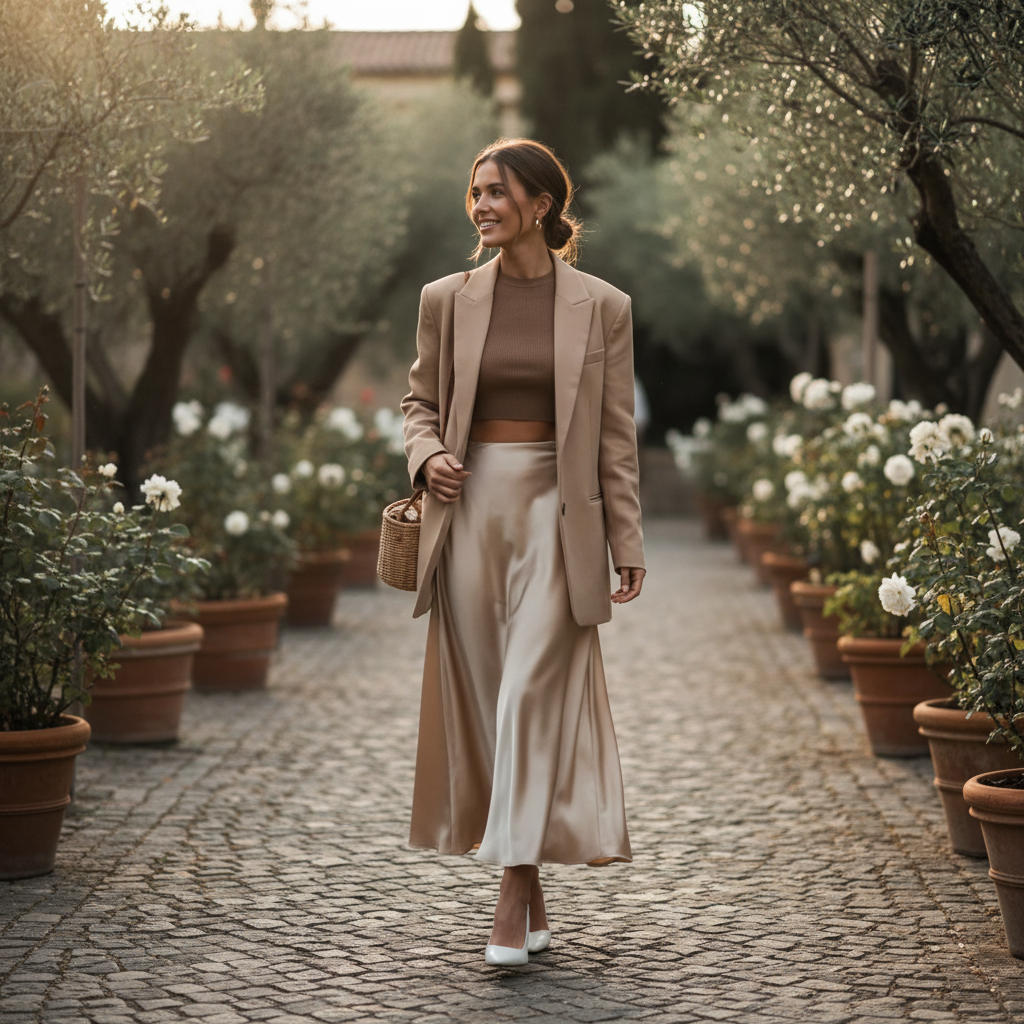 Sophia | Women's Midi Skirt With Draped Design And Pleated Detail | Elegant