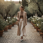 Sophia | Women's Midi Skirt With Draped Design And Pleated Detail | Elegant