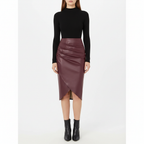 Sophia | Women's Midi Skirt With Ruched Detail And Asymmetric Hem | Chic