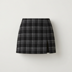 Sophia | Women's Mini Skirt With Check Pattern And Side Slit | Chic