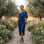 Sophia | Women's One Shoulder Dress With Asymmetric Neckline | Elegant