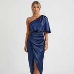 Sophia | Women's One Shoulder Dress With Asymmetric Neckline | Elegant