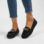 Sophia | Women's Orthopedic Loafers With Gold Hardware And Slip On Design | Elegant