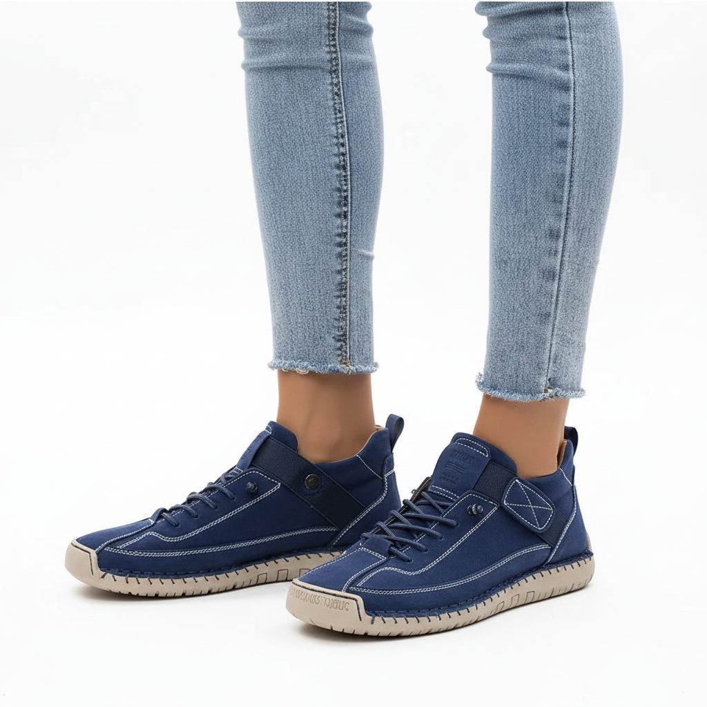 Sophia | Women's Orthopedic Sneakers With Lace Up And Textured Finish | Casual