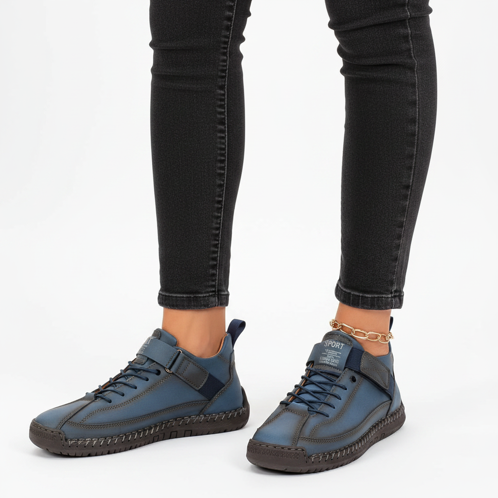 Sophia | Women's Orthopedic Sneakers With Lace Up And Textured Finish | Casual