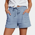Sophia | Women's Shorts With Drawstring Waist And Side Pockets | Casual