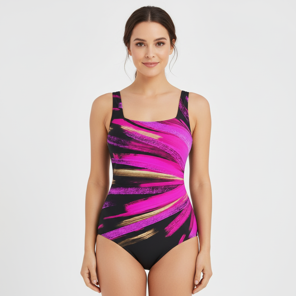 Sophia | Women's Swim Suit With Sleeveless Design And Ruched Detail | Summer