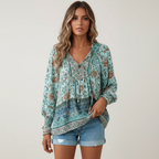 Sophia | Women's Top With Floral Print And Long Sleeves | Casual