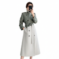 Sophia | Women's Trench Coat With High Neck And Belted Waist | Elegant