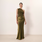 Sophia | Women's Wedding Guest Dress With One-Shoulder Neckline And Draped Fit | Elegant