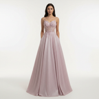 Sophia | Women's Wedding Guest Dress With Spaghetti Straps And Pleated Skirt | Elegant