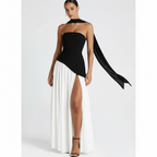Sophia | Women's Wedding Guest Dress With Strapless Neckline And Side Slit | Elegant