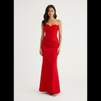 Sophia | Women's Wedding Guest Maxi Dress With Strapless Neckline And Ruched Detail | Elegant