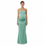 Sophia | Women's Wedding Guest Maxi Dress With Strapless Neckline And Ruched Detail | Elegant