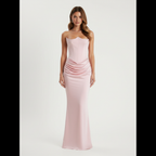 Sophia | Women's Wedding Guest Maxi Dress With Strapless Neckline And Ruched Detail | Elegant