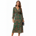 Sophia | Women's Wedding Guest Maxi Dress With V-Neck And Draped Front | Elegant