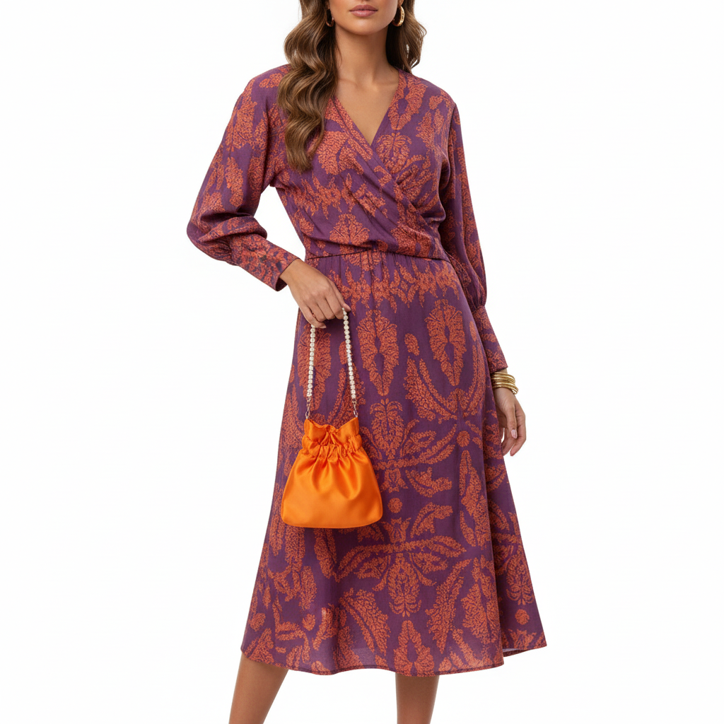 Sophia | Women's Wedding Guest Maxi Dress With V-Neck And Draped Front | Elegant