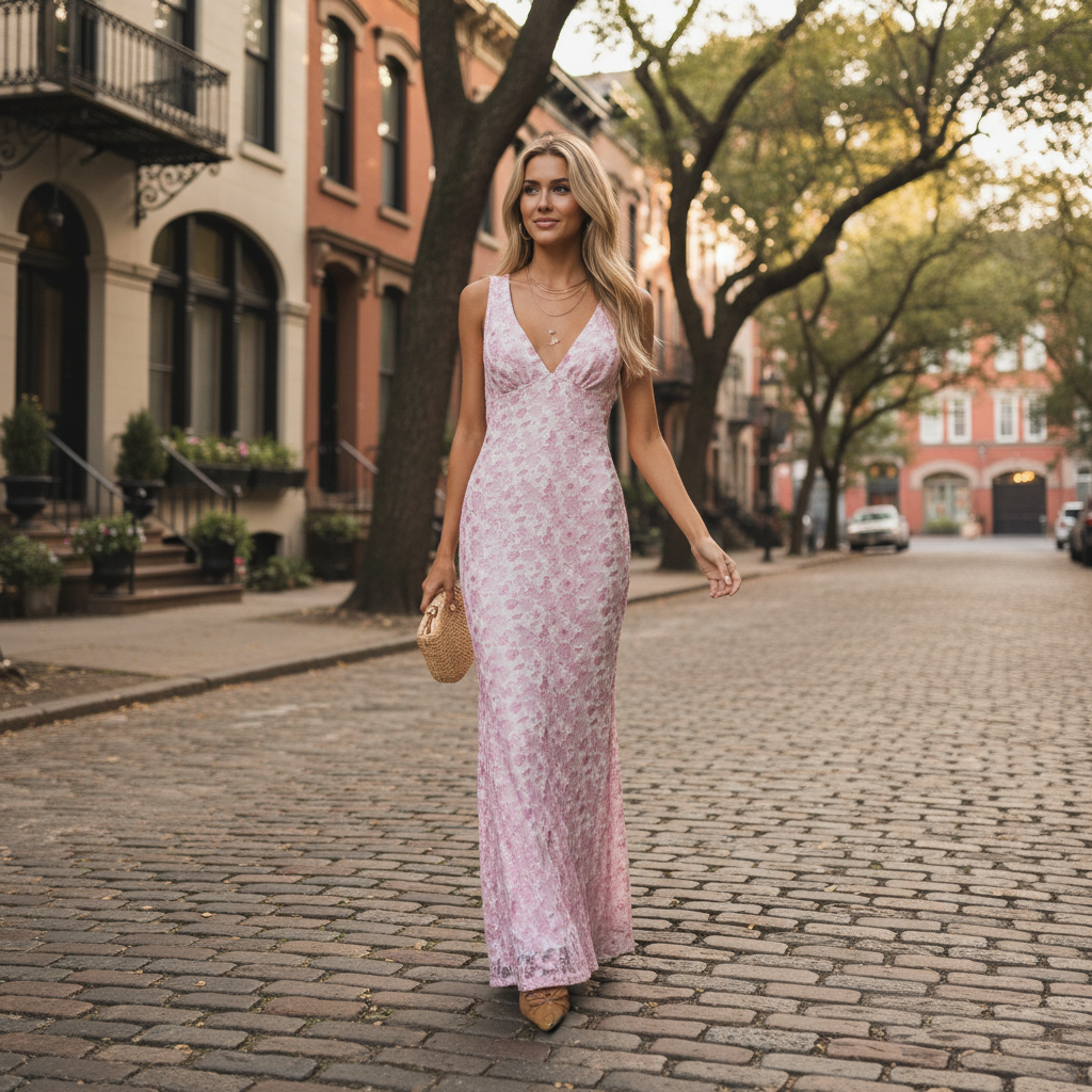 Sophia | Women's Wedding Guest Maxi Dress With V-Neck And Sleeveless Design | Elegant