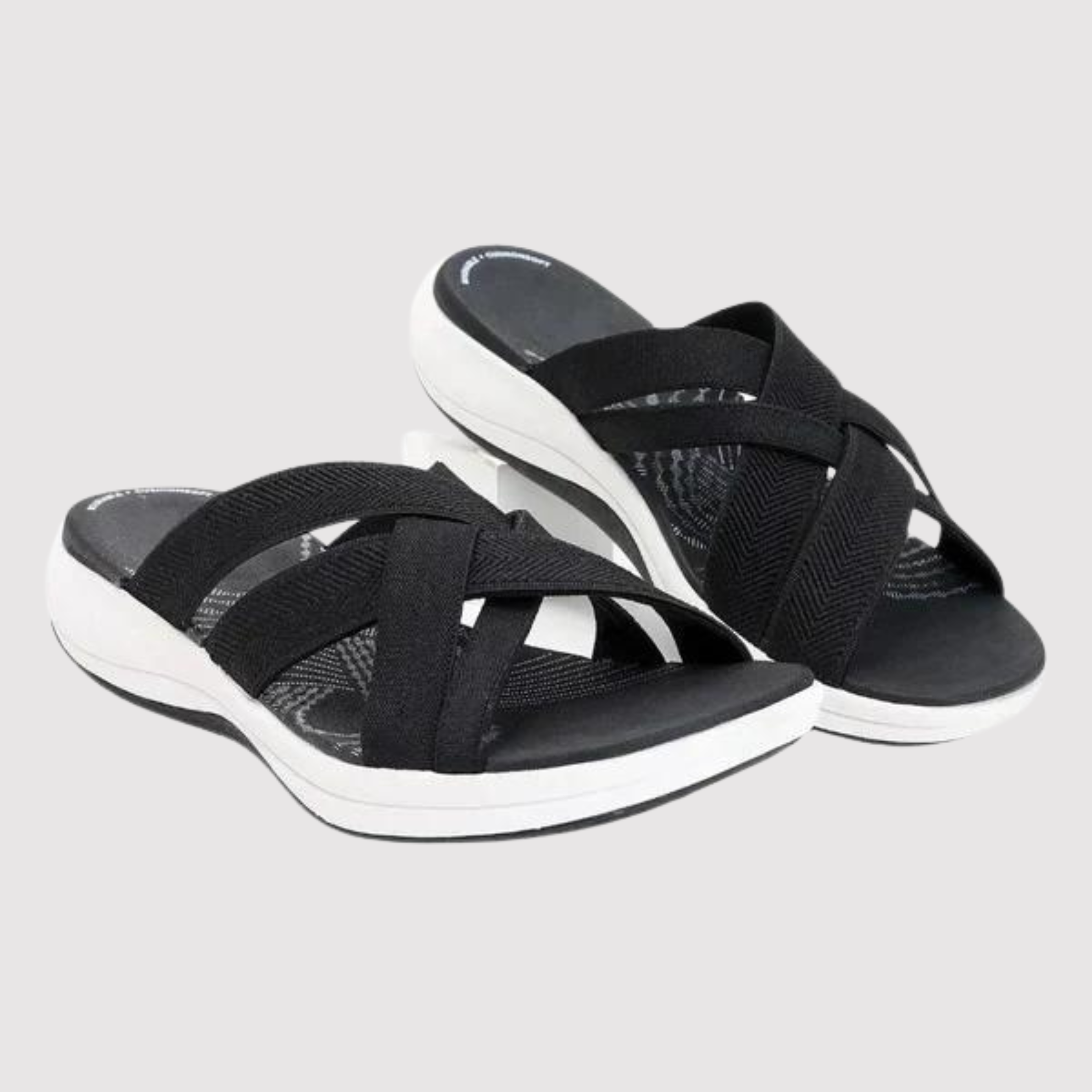 Teresa | Women’s Slide Sandals With Woven Straps And Soft Insole | Orthopaedic