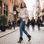 Ava | Women's Lace-Up Boots With Pointed Toe And Stiletto Heel | Glamorous