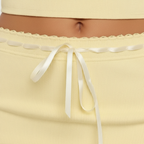 Ava | Women's Mini Skirt With Ruched Waist And Drawstring Detail | Casual