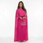 Charlotte | Women's Wedding Guest Dress With Draped Cape And Loose Fit | Elegant