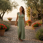 Harper | Women's Cocktail Maxi Dress With Sweetheart Neckline And Backless