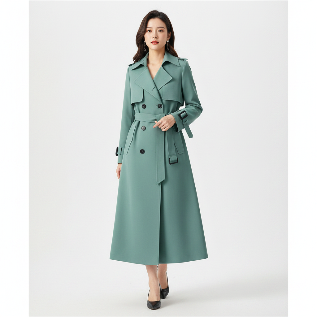Olivia | Women's Trench Coat With Belted Waist And Double-Breasted Front | Classic